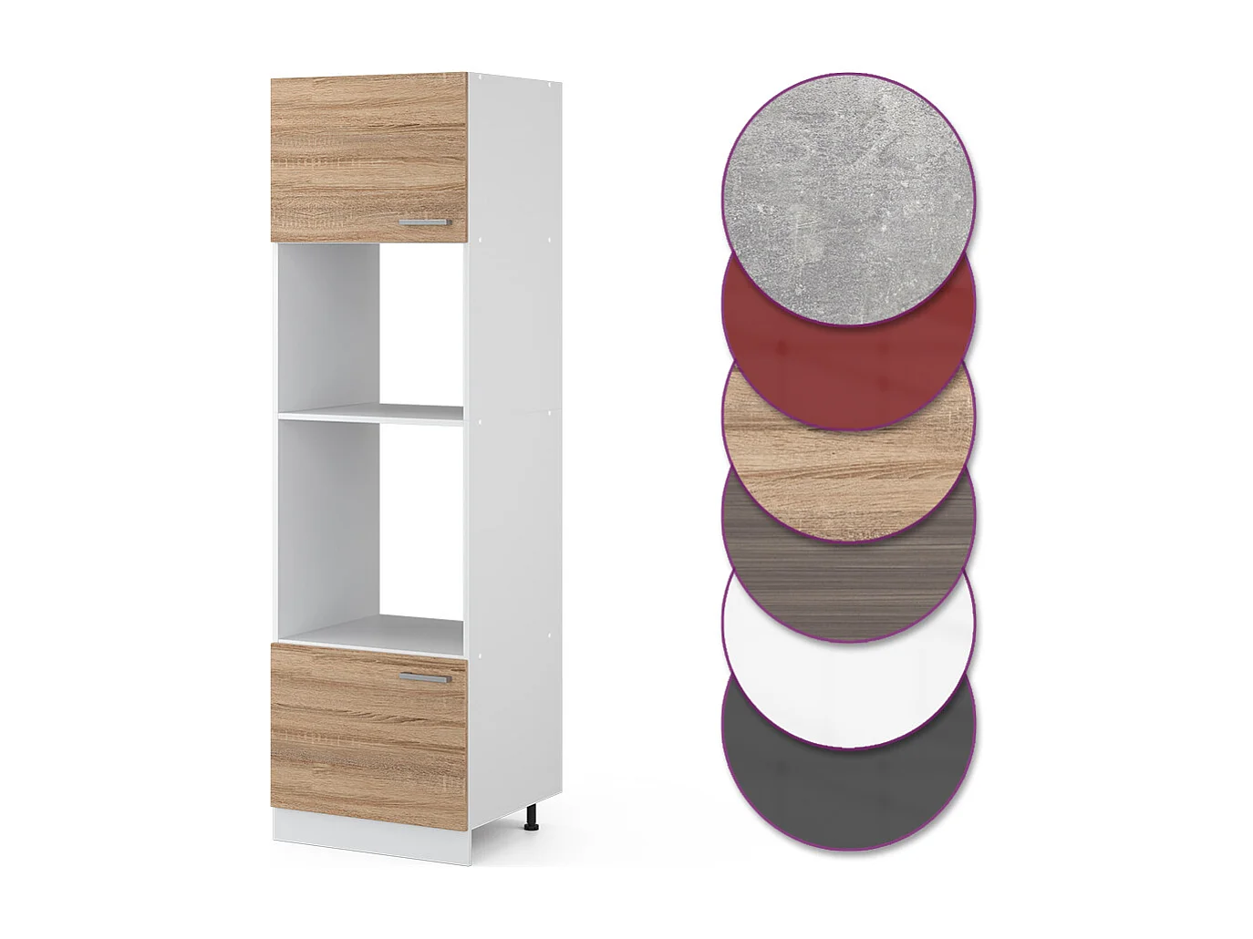 Armoire micro-ondes sonoma 60x57.2x206.8 r-line