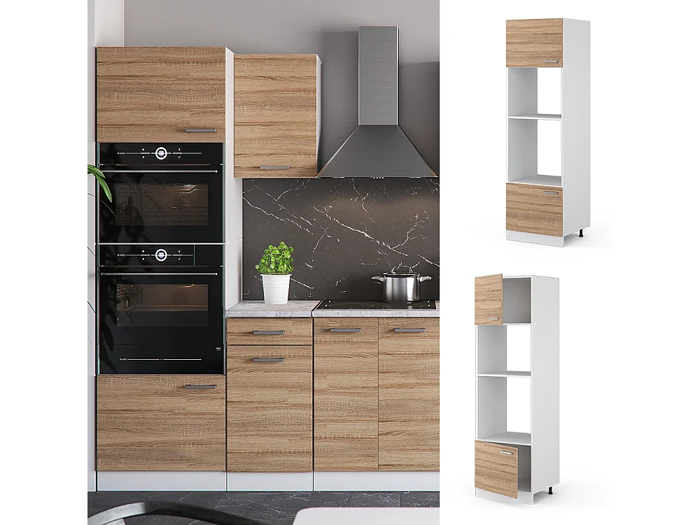 Armoire micro-ondes sonoma 60x57.2x206.8 r-line