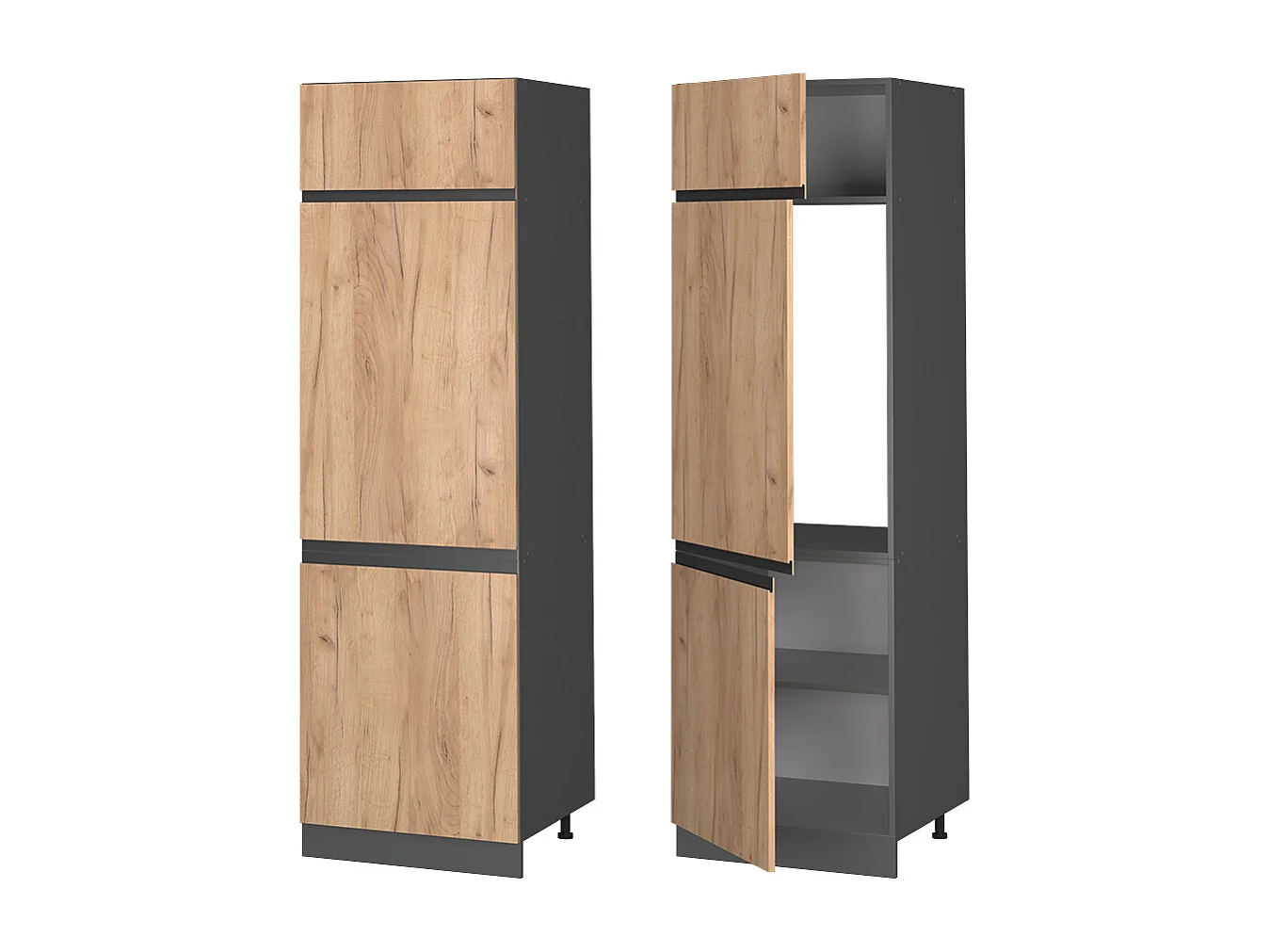 Armoire pour frigo chêne de force doré 60x57.2x206.8 r-line