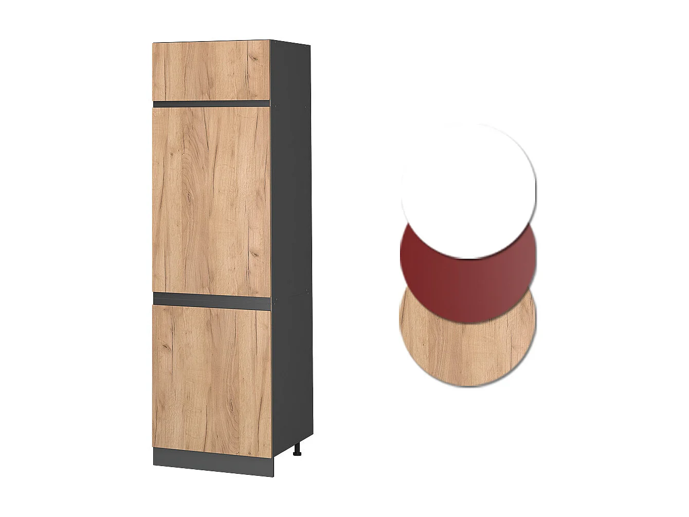 Armoire pour frigo chêne de force doré 60x57.2x206.8 r-line