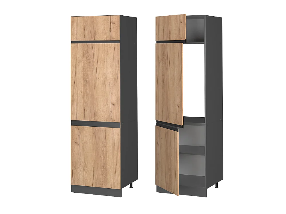 Armoire pour frigo chêne de force doré 60x57.2x206.8 r-line