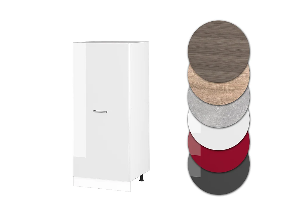 Tall cabinet white high gloss 60x57x143 r-line