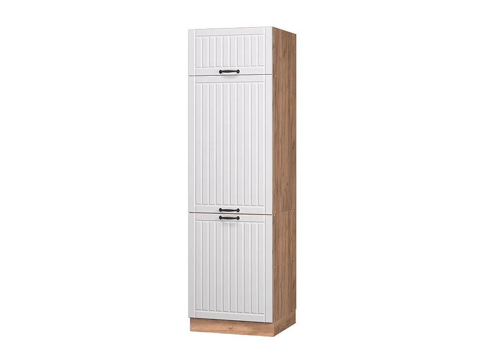Fridge housing cabinet white country house 60x58.1x206.8 fame-line