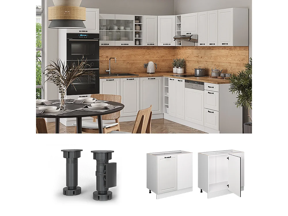 Corner cabinet white country house 86x46x81.6 r-line