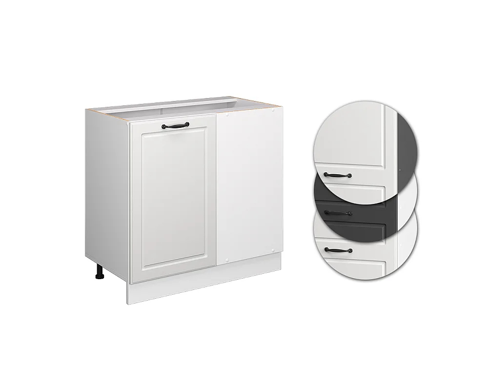 Corner cabinet white country house 86x46x81.6 r-line