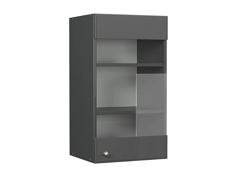 Armario de cocina con vidrio antracita-oro landhaus 40x34.1x72 fame-line