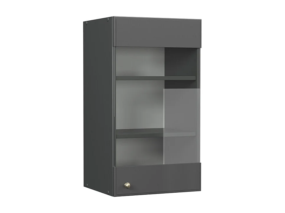 Armario de cocina con vidrio antracita-oro landhaus 40x34.1x72 fame-line