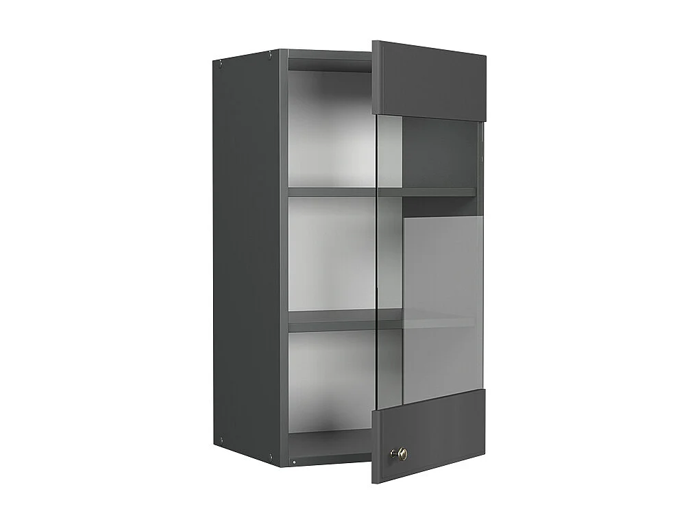 Armoire en verre anthrazit-gold landhaus 40x34.1x72 fame-line