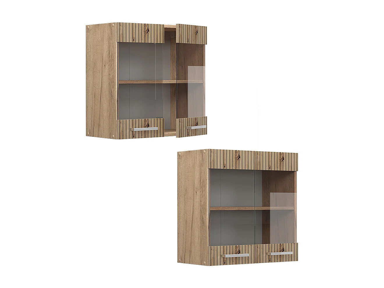 Küchenglasschrank artisan-eiche 60x31x60 r-line