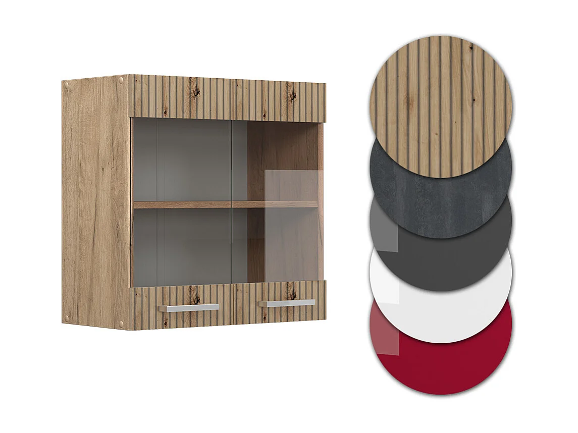 Küchenglasschrank artisan-eiche 60x31x60 r-line