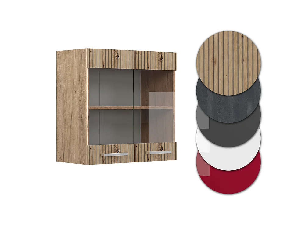 Köksglasskåp hantverks ek 60x31x60 r-line