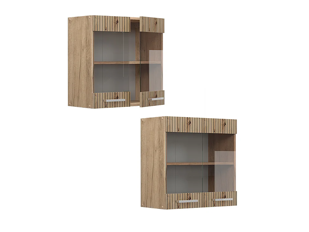 Köksglasskåp hantverks ek 60x31x60 r-line