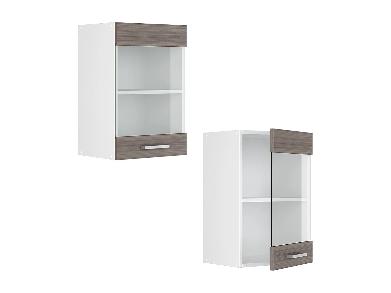 Armario de cocina con vidrio gris noble 40x31x60 r-line