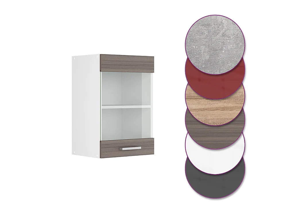 Mobile da cucina in vetro grigio nobile 40x31x60 r-line