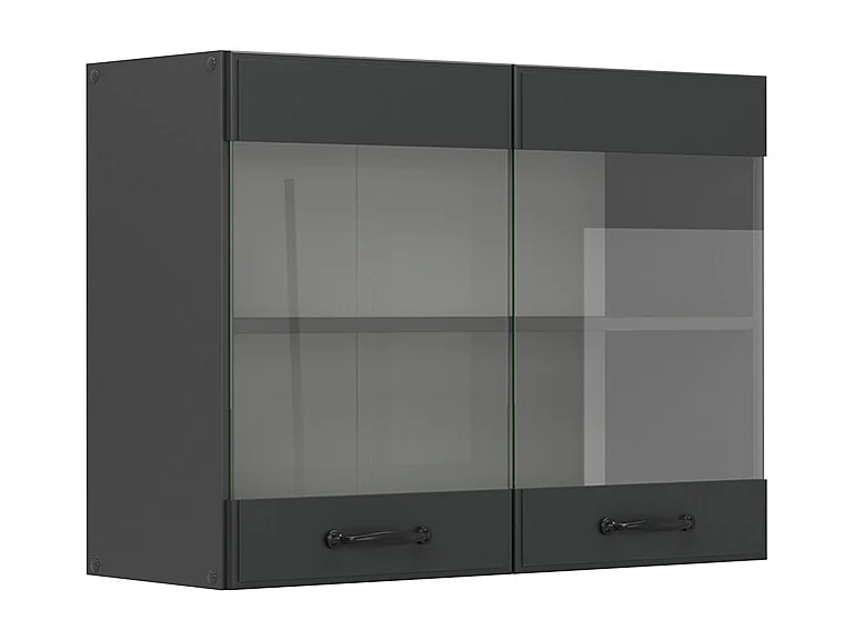 Armoire en verre anthracite campagne 80x31x60 r-line