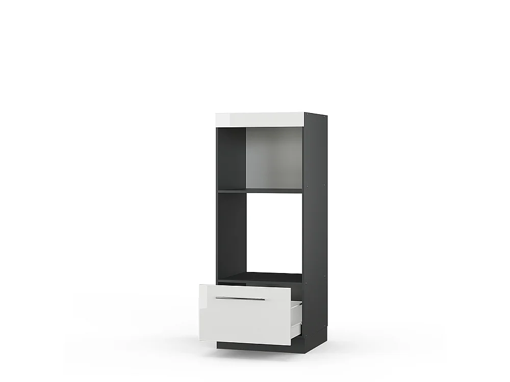 Armoire micro-ondes blanc haute brillance 60x58.1x153.6 fame-line