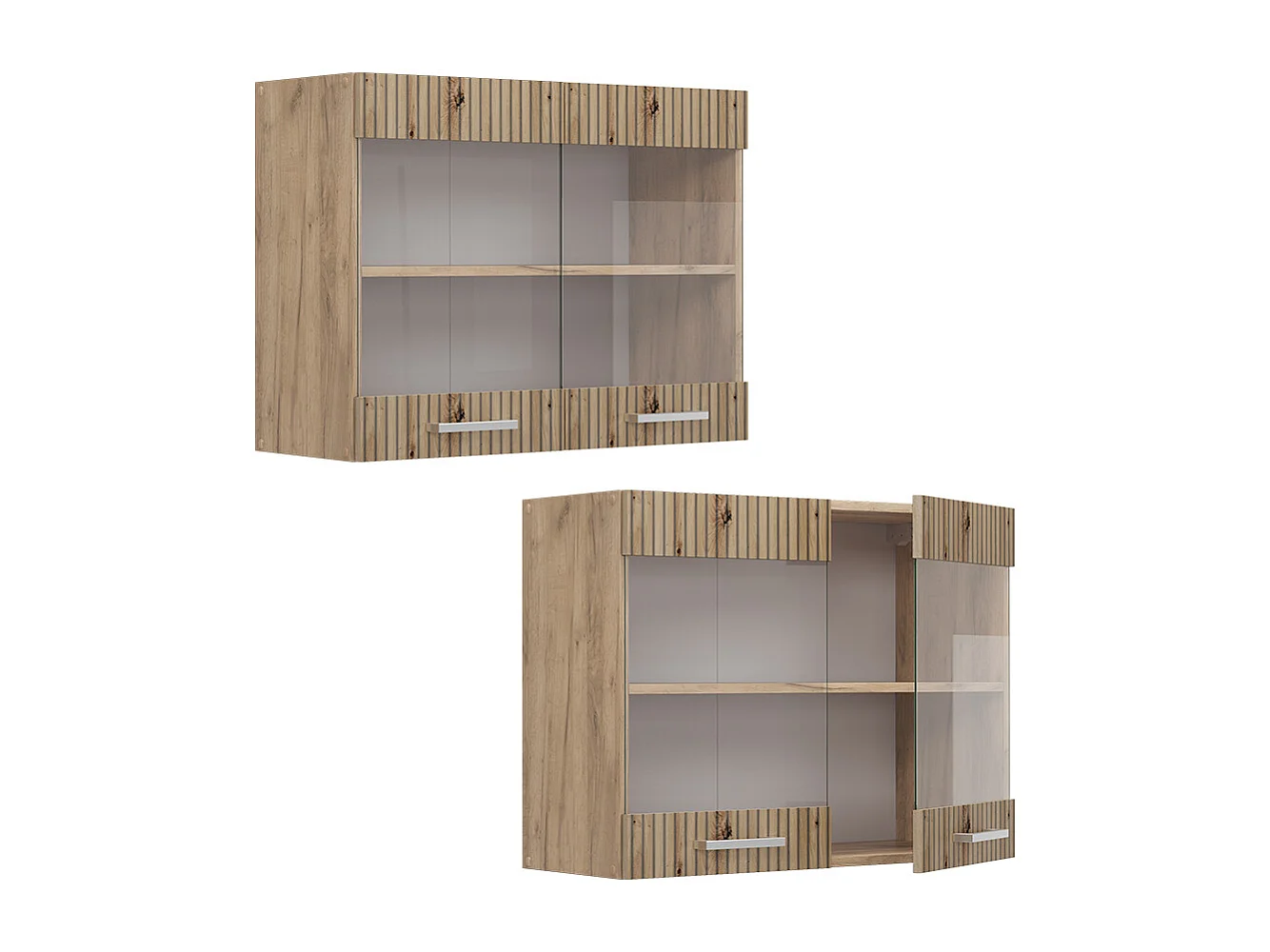 Armoire en verre chêne artisan 80x31x60 r-line