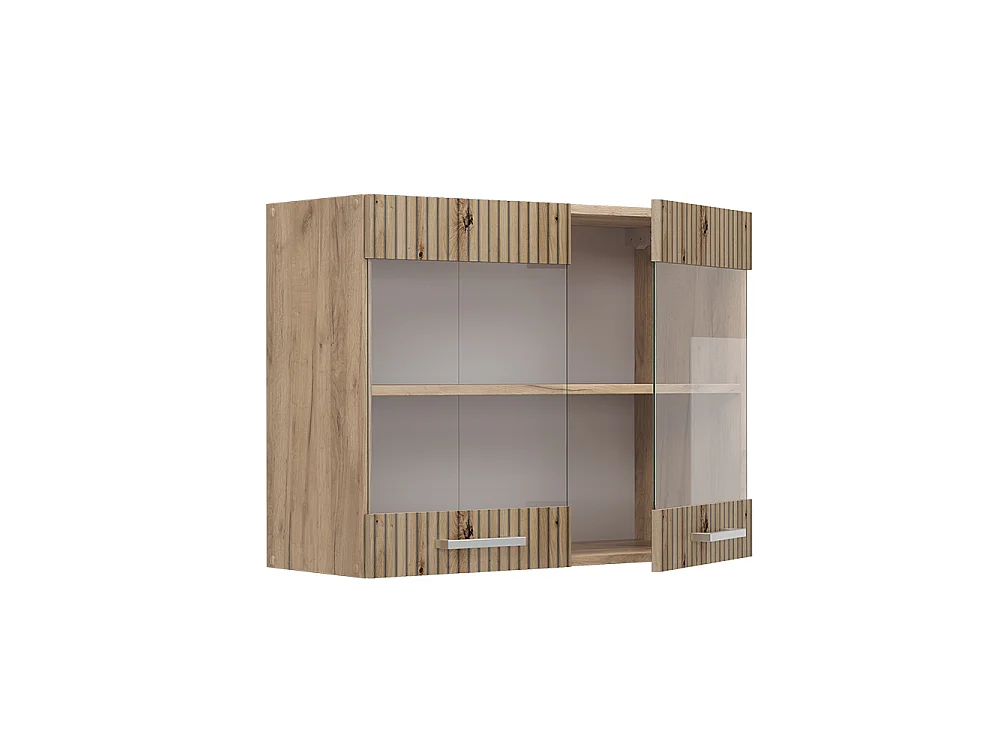 Glass kitchen cabinet artisan oak 80x31x60 r-line