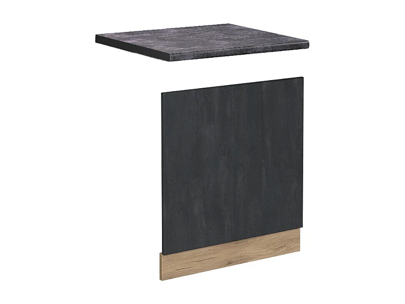 Frontpaneel zwart beton 60x1.6x57.2 r-line