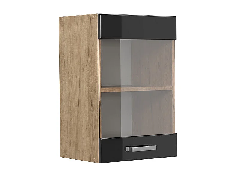Armoire en verre noir haute brillance 40x31x60 r-line