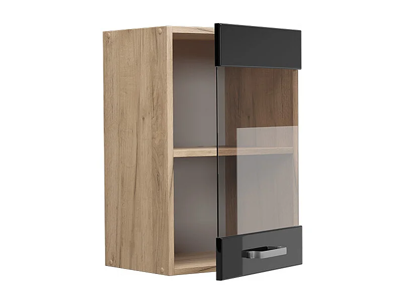 Armoire en verre noir haute brillance 40x31x60 r-line