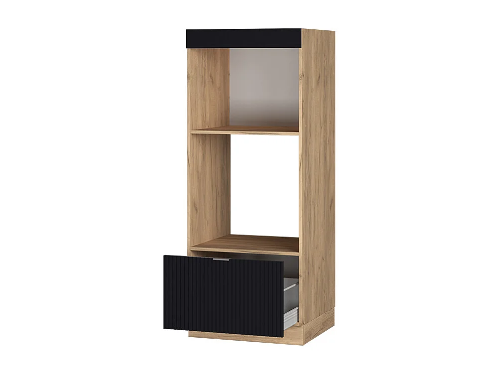 Armoire micro-ondes noir rayé 60x58.1x153.6 fame-line