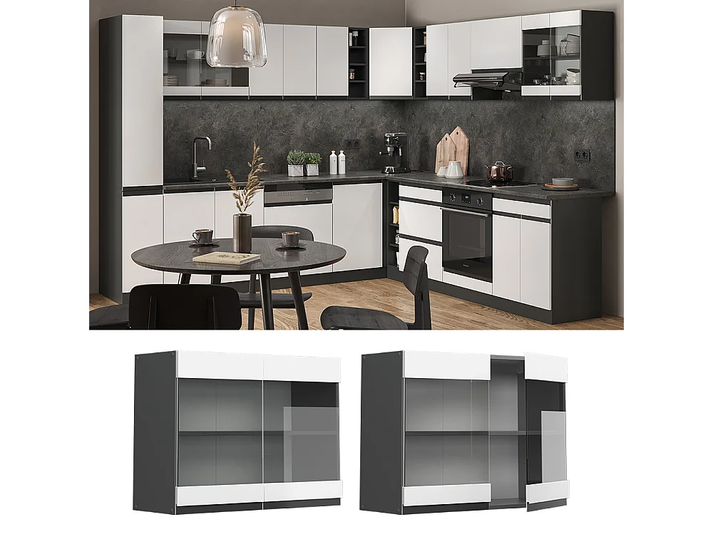 Armoire en verre blanc 80x31x60 r-line