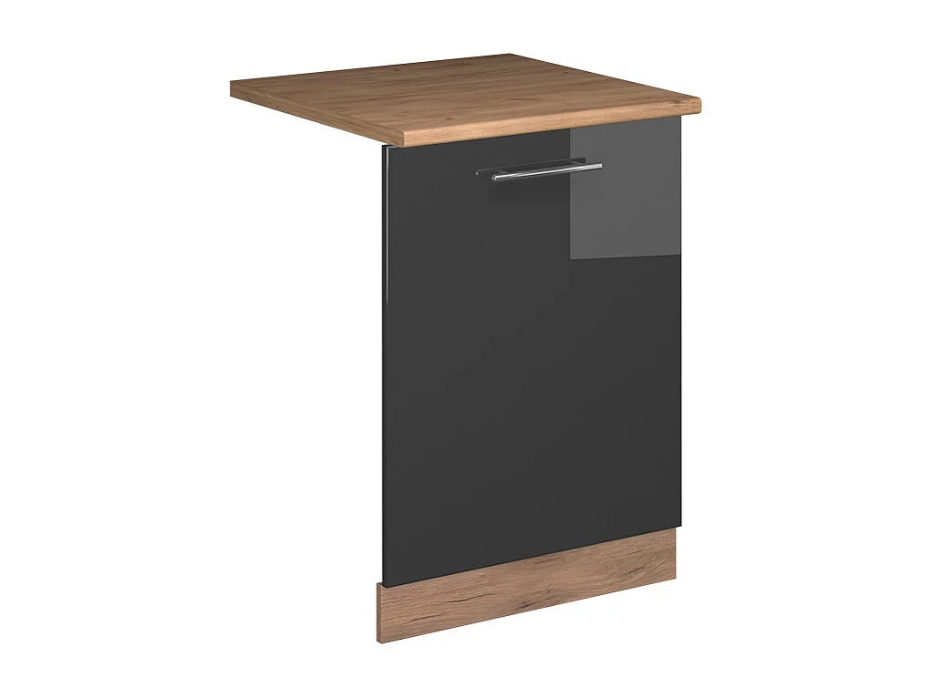 Façade de lave-vaisselle anthracite haute brillance 60x1.6x81.8 fame-line