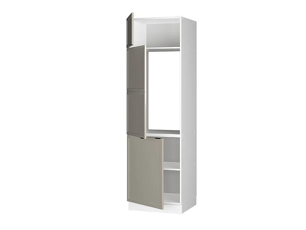 Armoire pour frigo grisbeige 60x58.1x206.8 fame-line