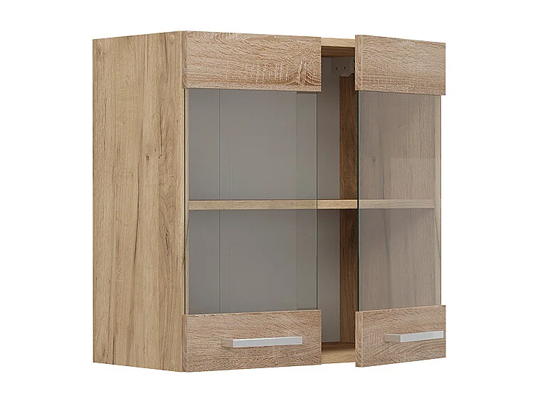 Armario de cocina con vidrio sonoma 60x31x60 r-line