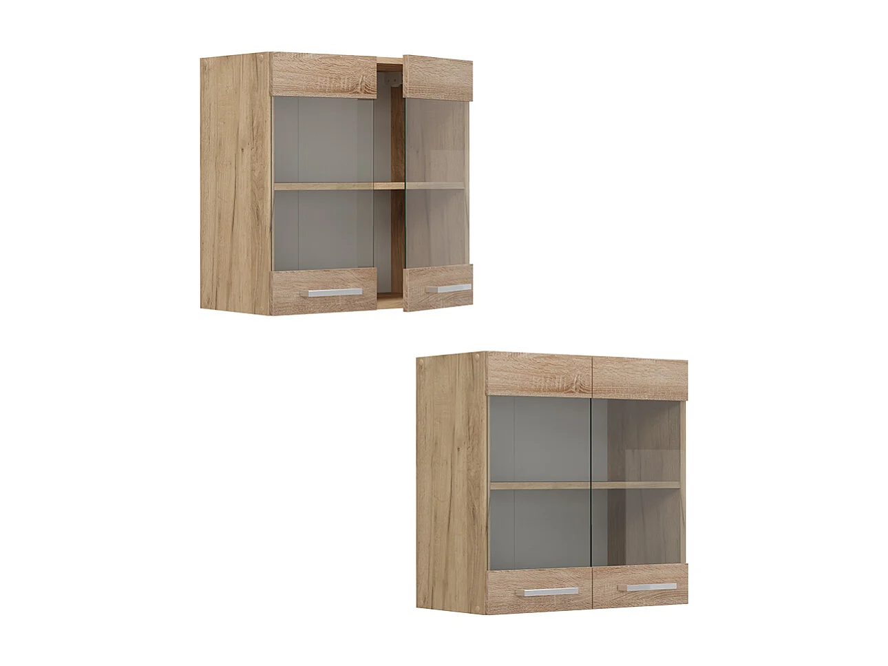 Armario de cocina con vidrio sonoma 60x31x60 r-line