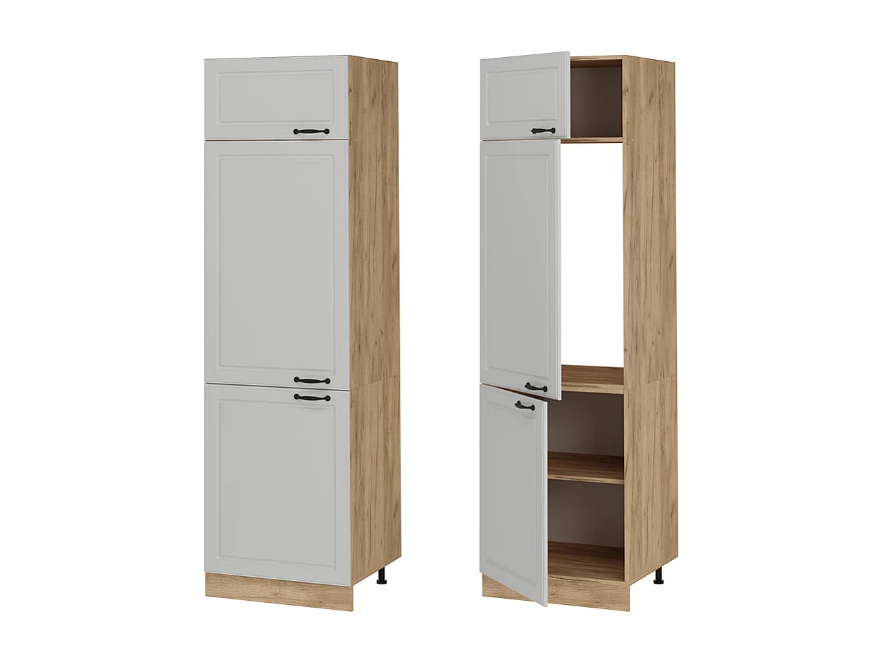 Armoire pour frigo blanc campagne 60x57.2x206.8 r-line