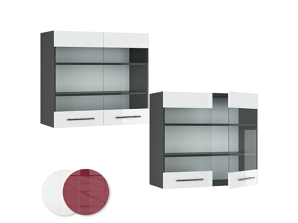 Mobile da cucina in vetro bianco lucido 80x34.1x72 fame-line