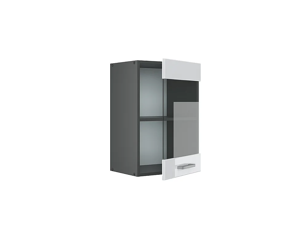 Glazen keukenkast wit hoogglans 40x31x60 r-line