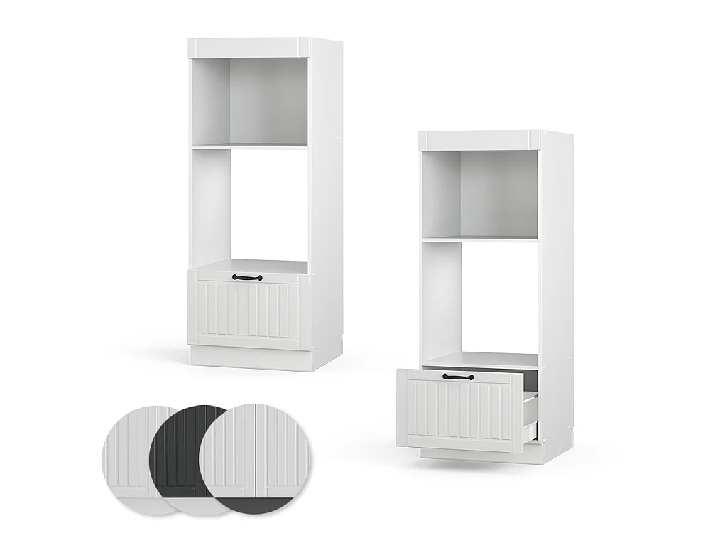Armoire micro-ondes blanc campagne 60x58.1x153.6 fame-line