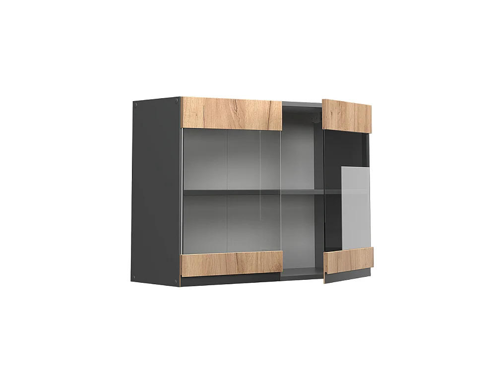 Köksglasskåp goldkraft ek 80x31x60 r-line