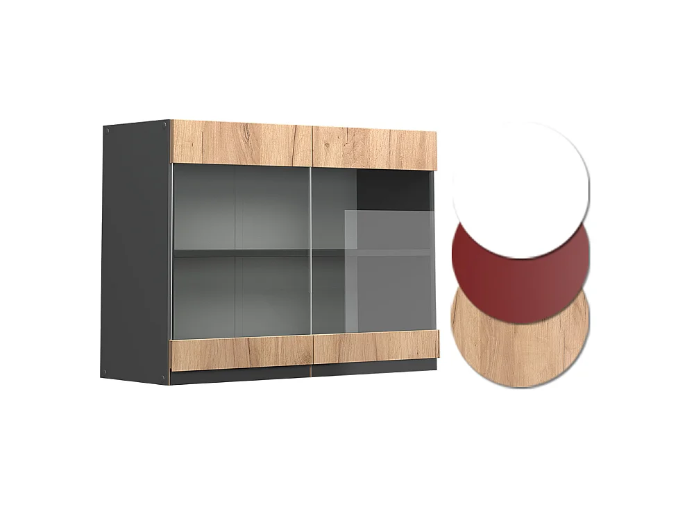 Köksglasskåp goldkraft ek 80x31x60 r-line