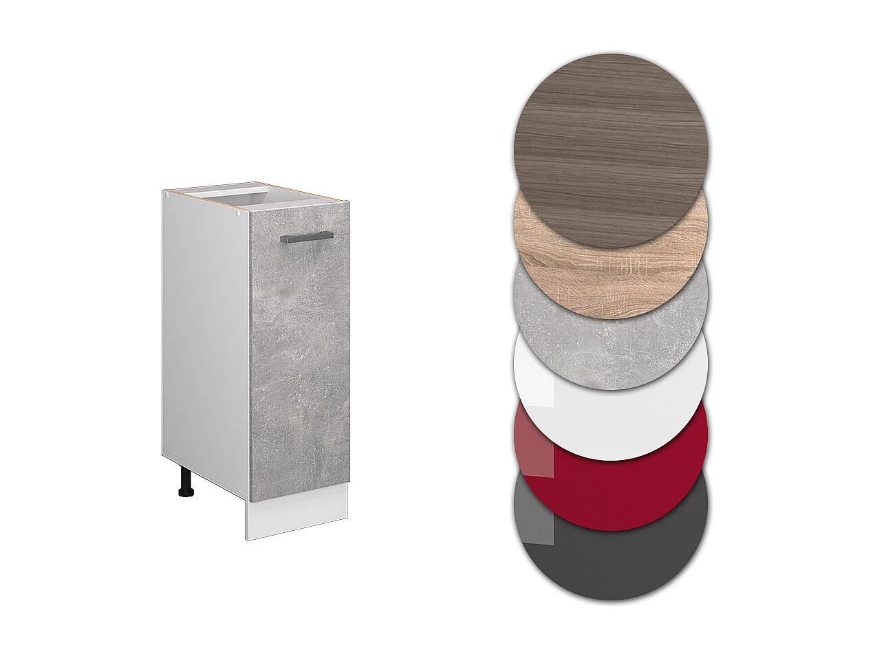 Meuble de cuisine béton 30x46x81.6 r-line