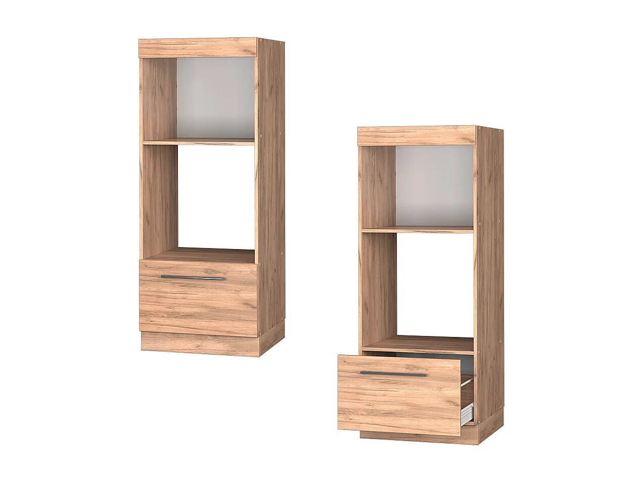 Armoire micro-ondes chêne de force doré 60x58.1x153.6 fame-line