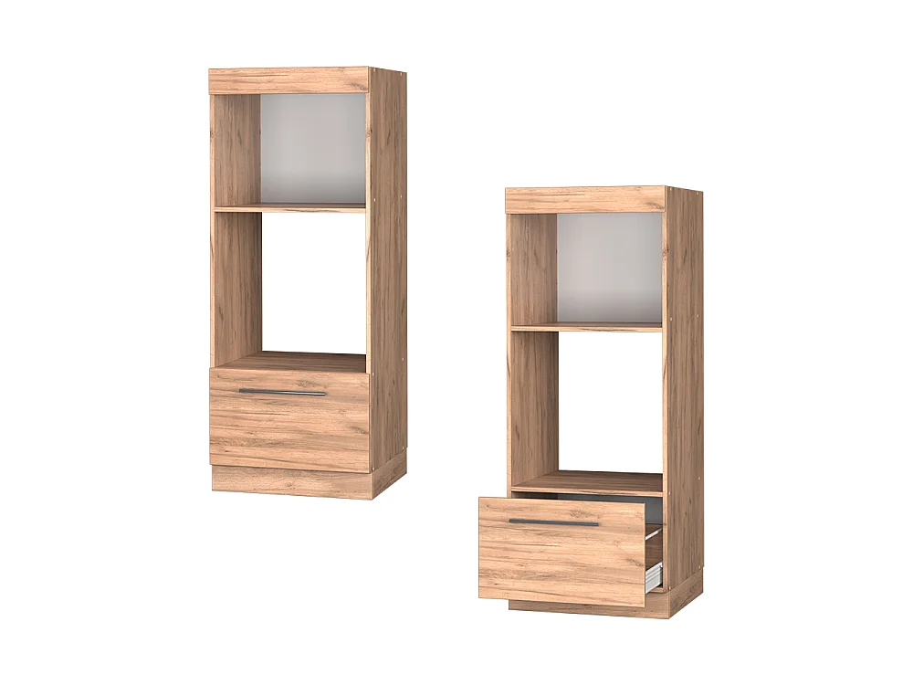Microwave cabinet gold power oak 60x58.1x153.6 fame-line