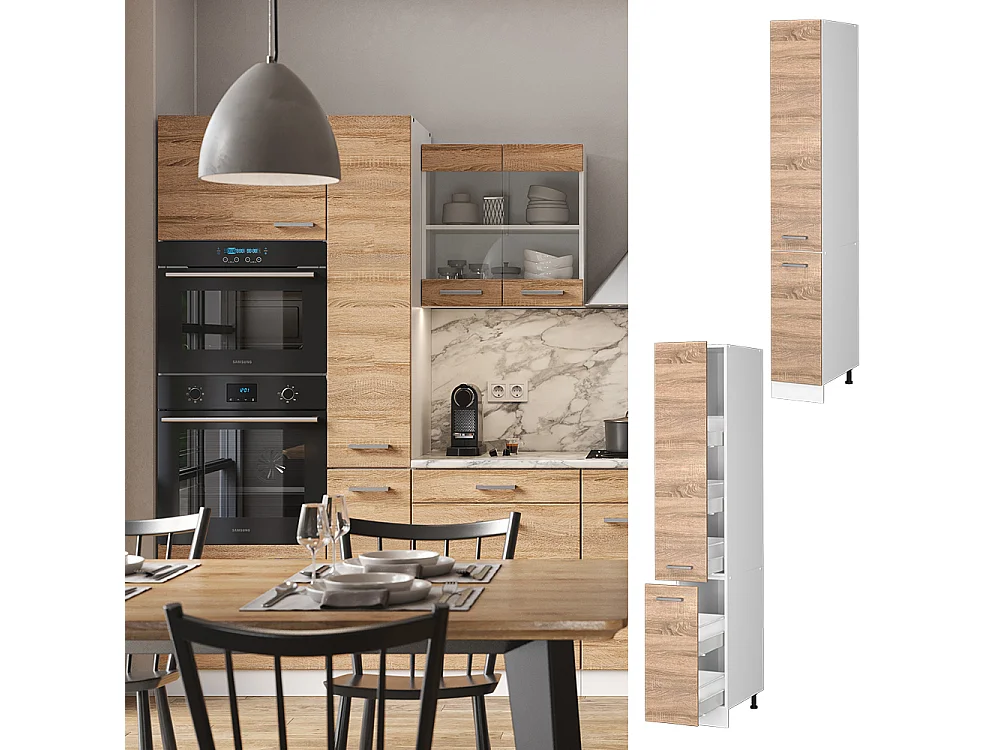 Meuble haute de cuisine sonoma 30x57.2x206.8 r-line