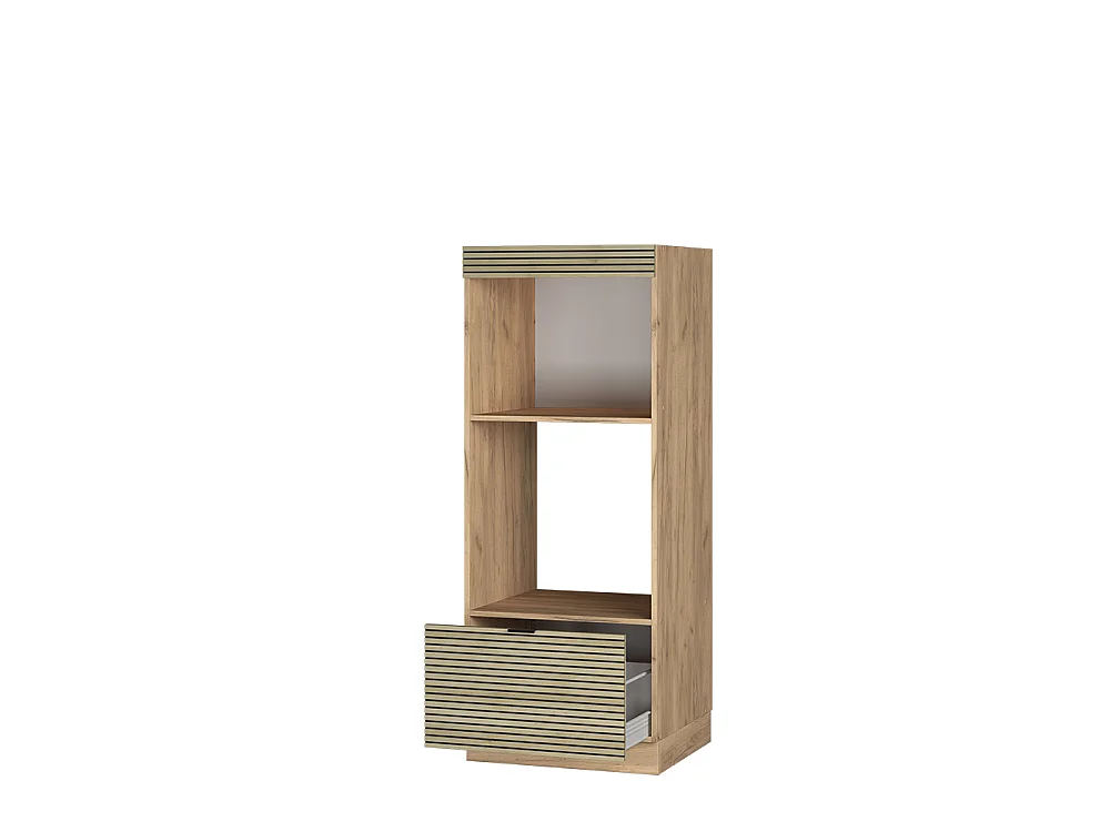 Mikrowellenschrank eiche paneel 60x58.1x153.6 fame-line