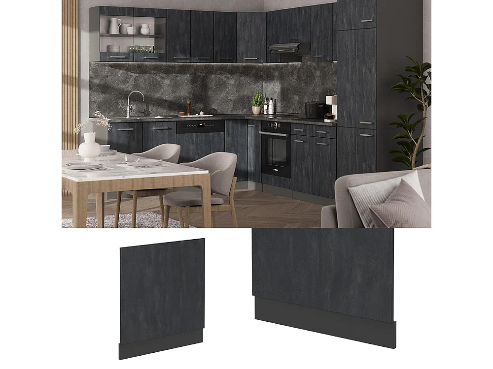 Pannello frontale calcestruzzo nero 60x1.6x57.2 r-line