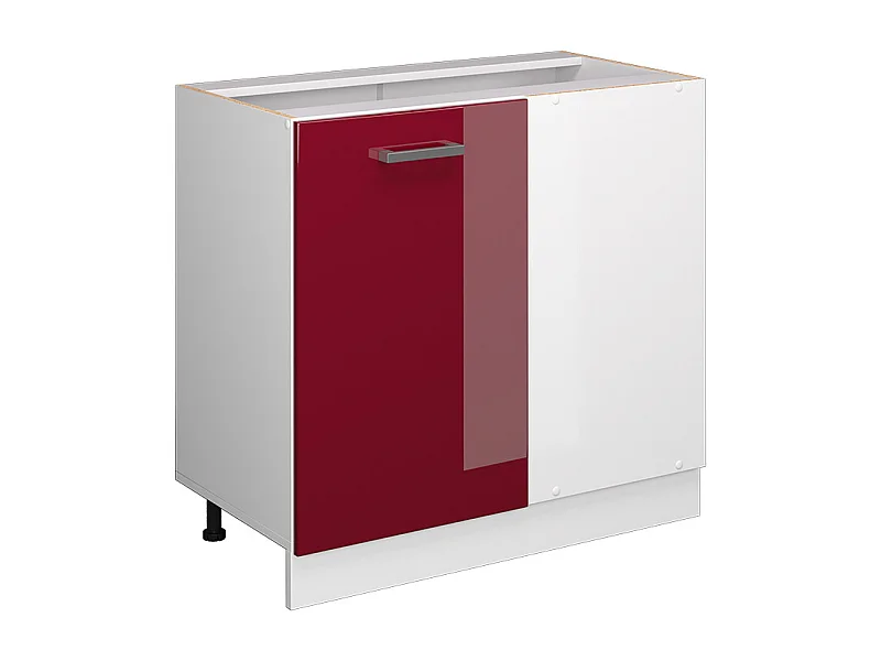 Armario de esquina rojo de alto brillo 86x46x81.6 r-line