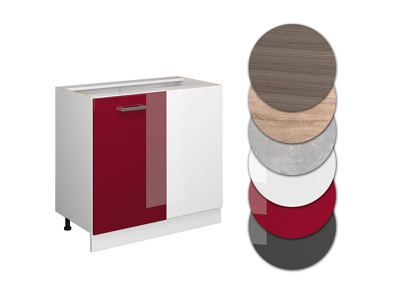 Meuble dangle rouge brillant 86x46x81.6 r-line