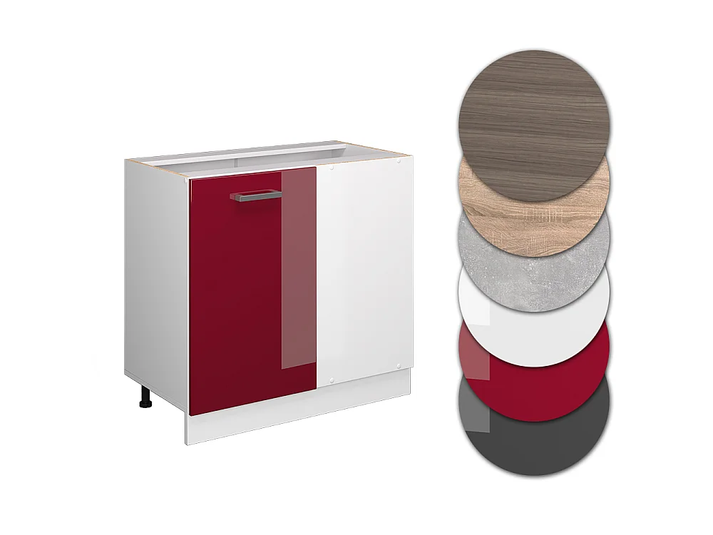 Meuble dangle rouge brillant 86x46x81.6 r-line