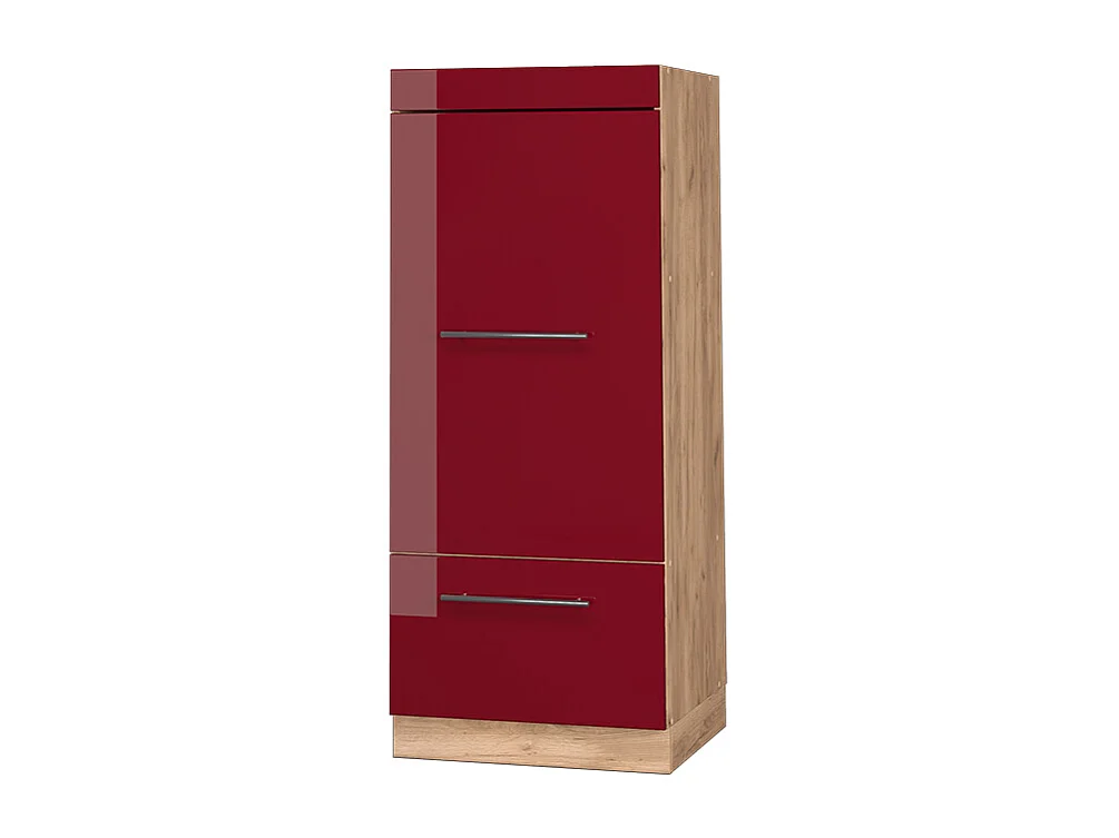 Armoire micro-ondes rouge bordeaux haute brillance 60x58.1x153.6 fame-line