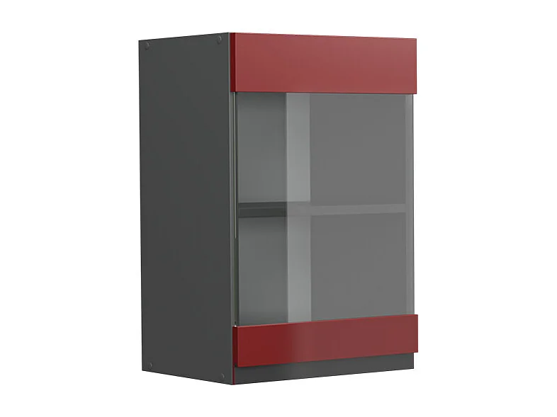 Armario de cocina con vidrio rojo 40x31x60 r-line