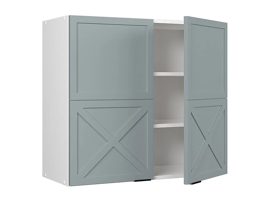 Armoire en verre bleu clair-gris 80x34.1x72 fame-line