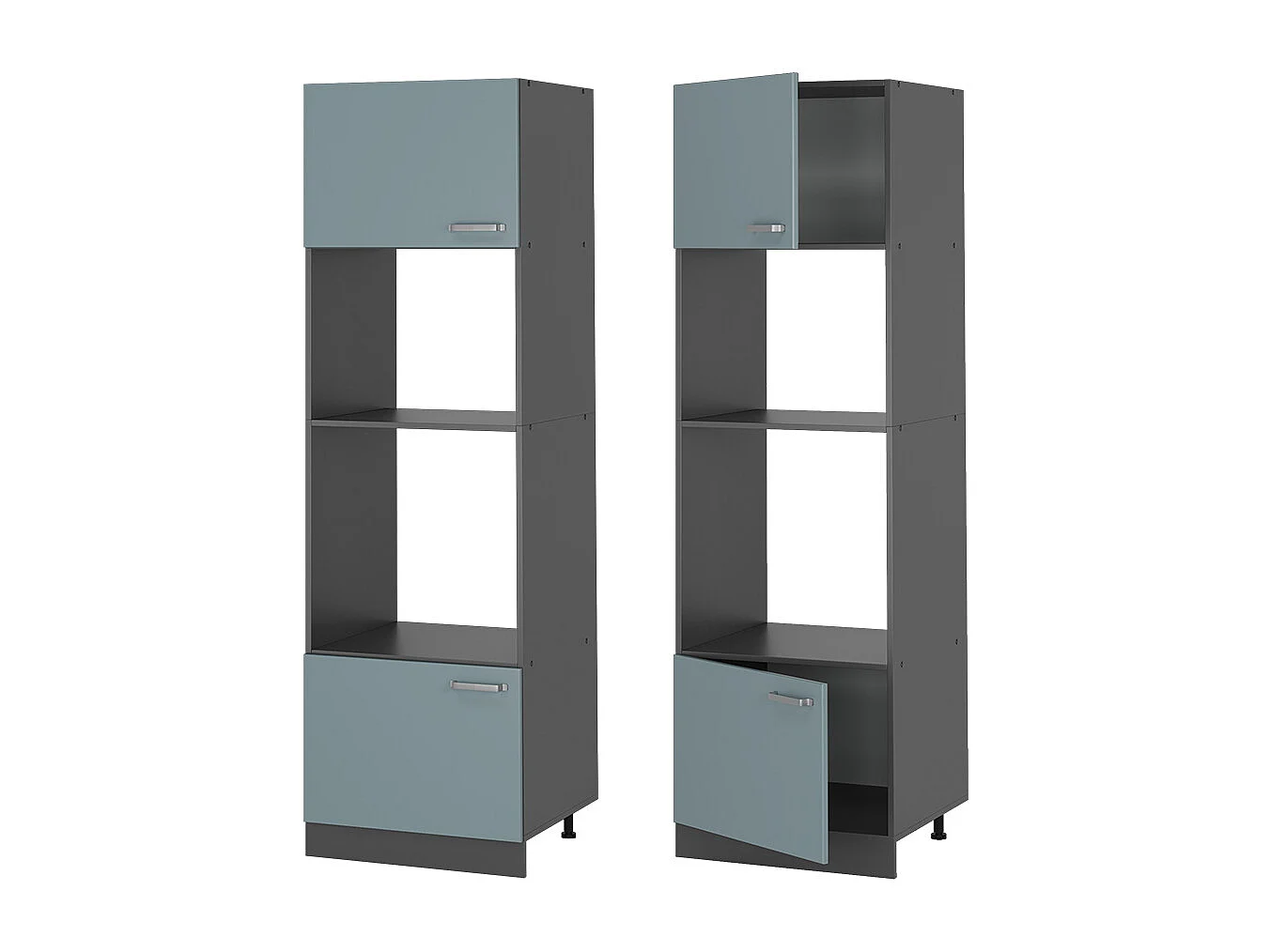 Szafka do mikrofalówki niebiesko-szary 60x57.2x206.8 r-line